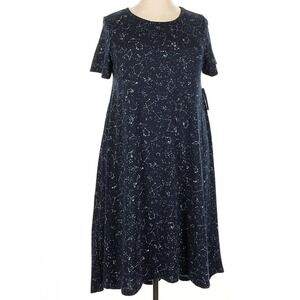 LuLaRoe Womens Dress Size 2XL Carly Navy Blue Stars Constellations 2X XXL‎ NWT